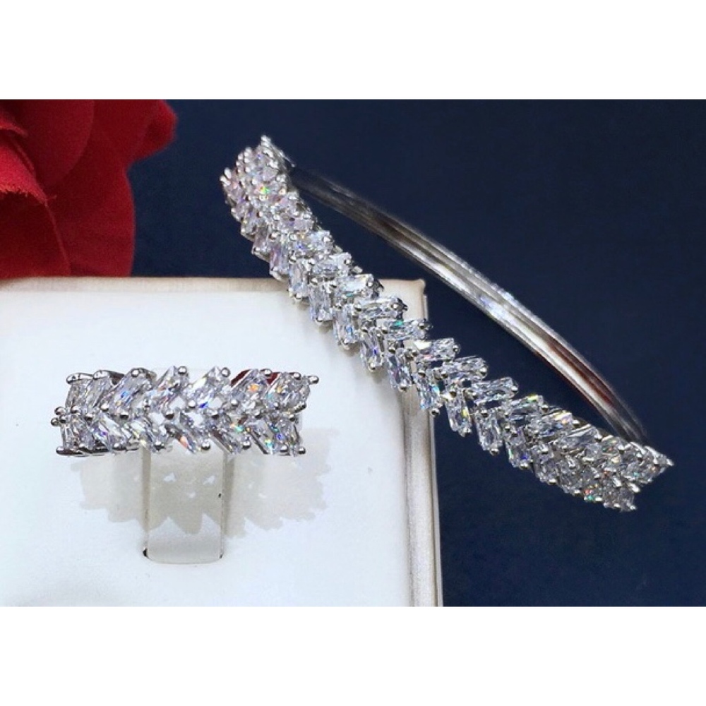 Bangle & Ring Set || CZ Stones